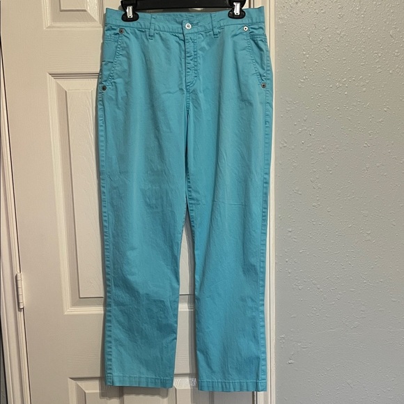 Escada Denim - Escada Women's Turquoise Straight Leg Jeans, size 8